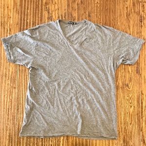 Mens Alternative Pima Cotton V-Neck Grey Size XXL